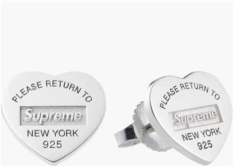 tiffany x supreme earrings